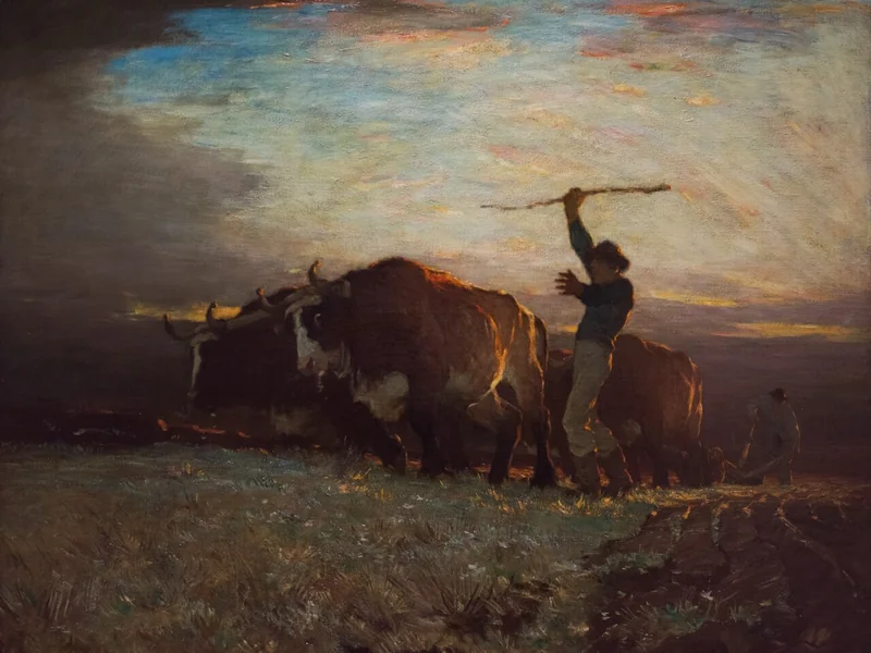 1858-Horatio Walker - Arare alle prime luci dell'alba